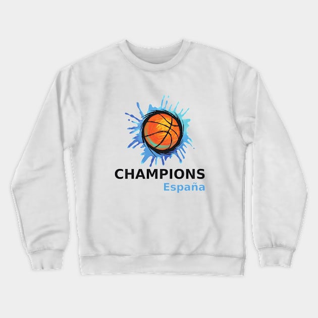 Spain - Basketball World Champion Crewneck Sweatshirt by FarStarDesigns